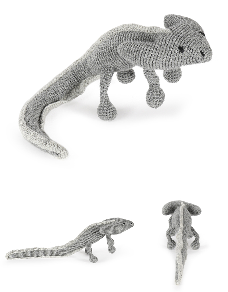 toft ed's animal Bruce the Diplocaulus dinosaur amigurumi crochet